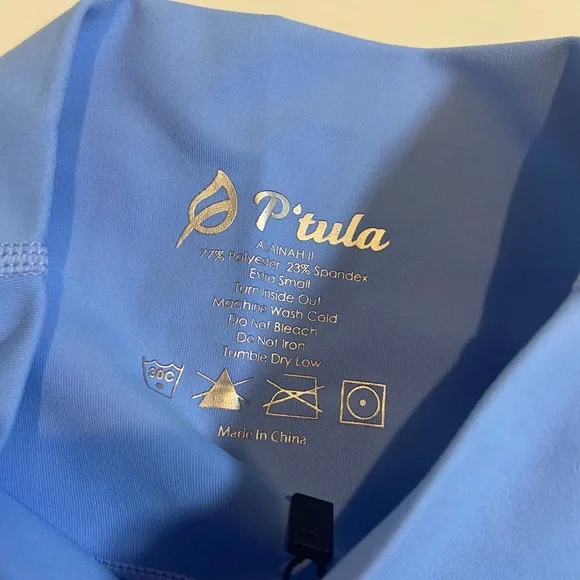 NWT Women's P'tula Alaina II allure Ice Blue Leggings Size XS - Picture 4 of 4